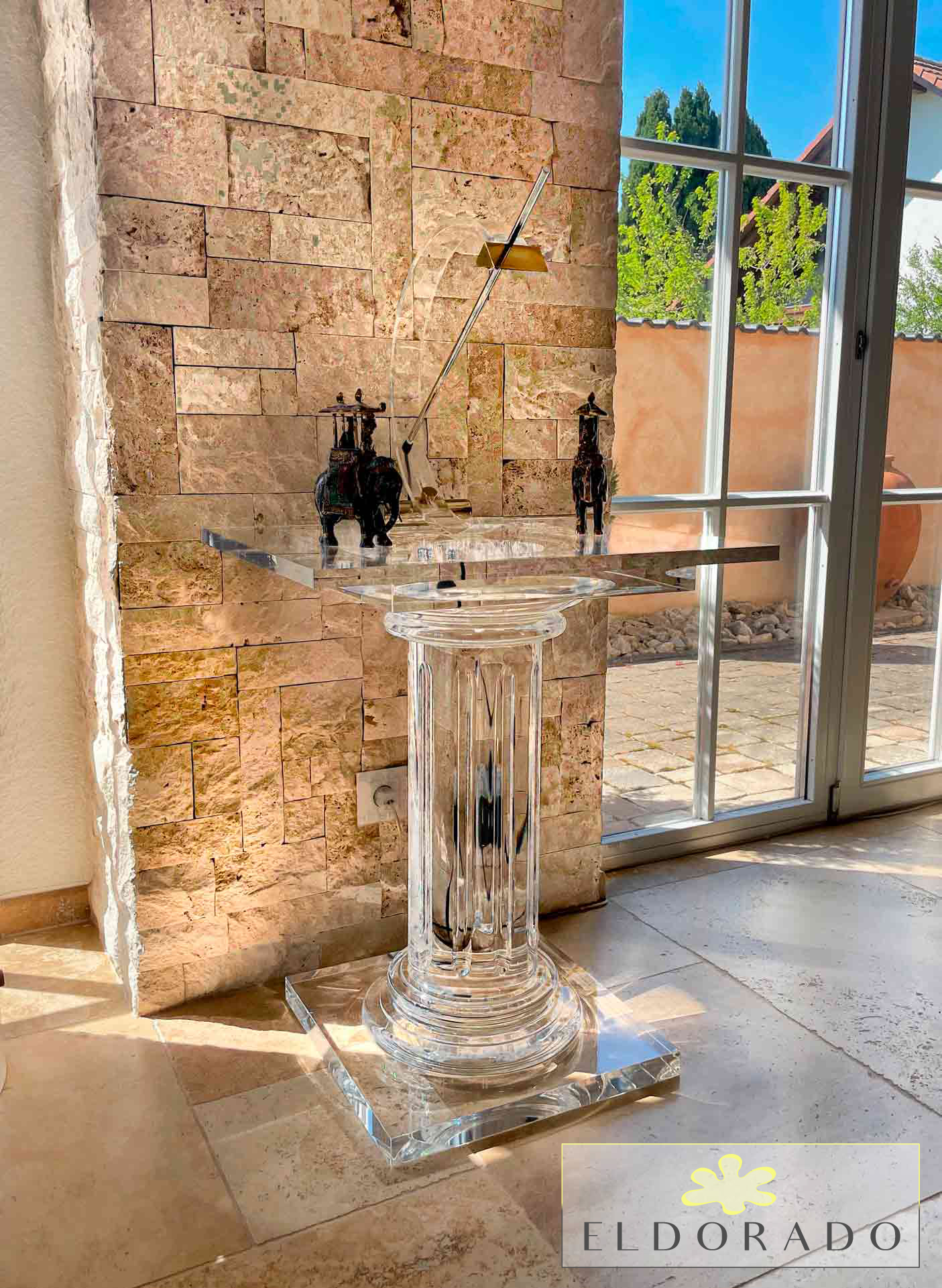 Colonna in plexiglass ROMANO fusto diam 20 h 75